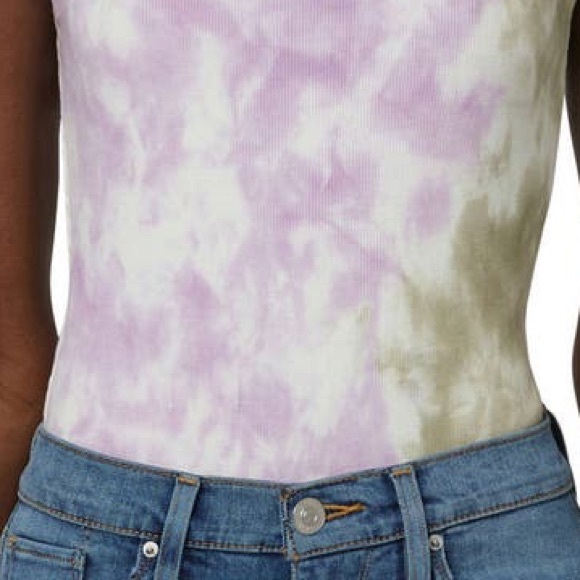 NWT HUDSON Tie Dye Cutout Sleeveless Scoop Neck Bodysuit Womens Size Medium - Picture 6 of 7